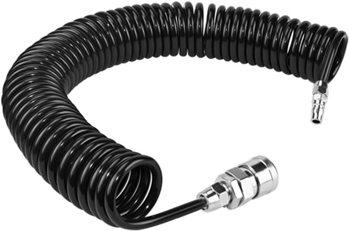 9m de Spiraalvormige Luchtslang van de Polyurethaanrol met Snelle Koppelingseinden voor de Compressor van de de Garagelucht van de Workshop