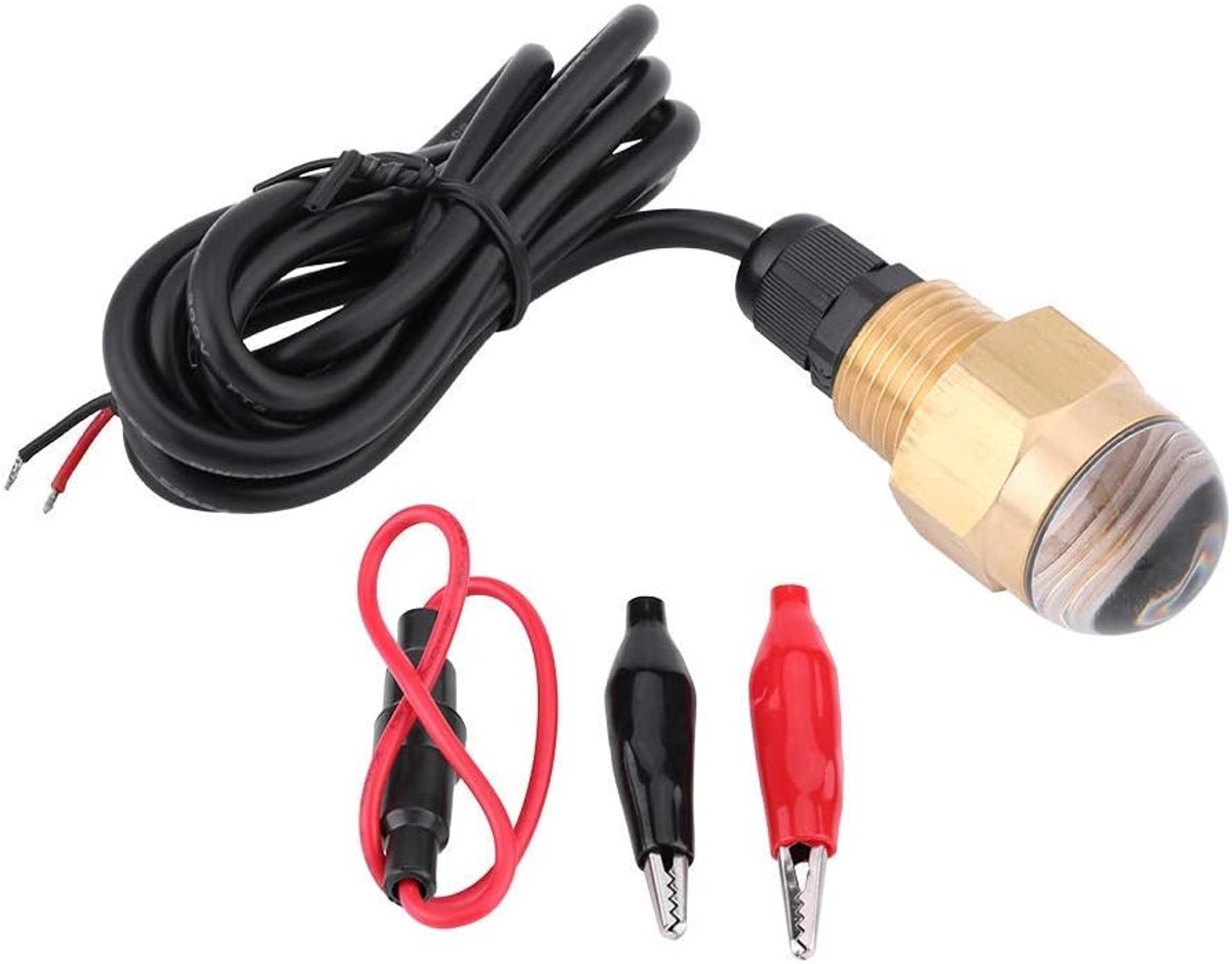 12V Blauwe LED Bootverlichting, Waterdichte Messing Glazen Lamp voor Marine, Boot, Jacht, Onderzeeër