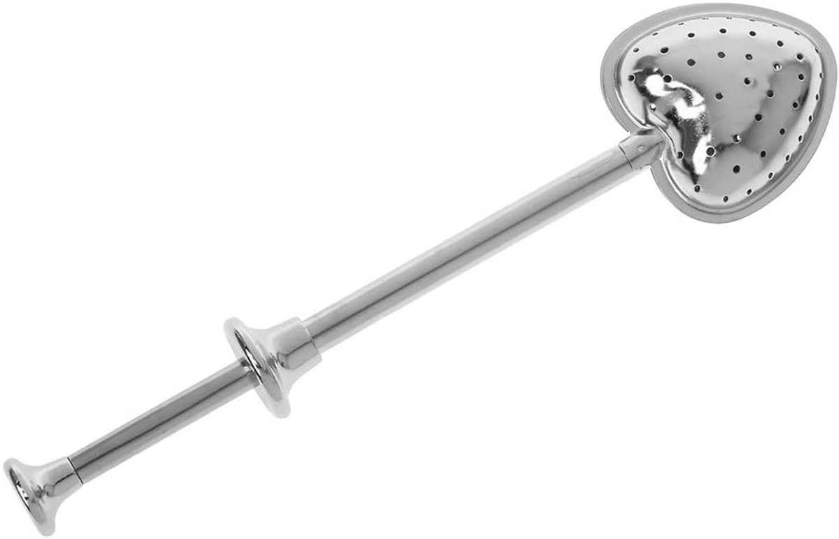 Vorm Rvs Losse Blad Thee Infuser Lepel Zeef Filter Kruiden Spice Met Lange Handvat Klem Clip