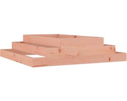 Plantenbak, 110 x 110 x 27 cm, massief hout, douglas, plantenbed, tuinplantenpot, bloempot, voor balkon, terras, tuin, binnen, buiten, 823904