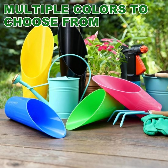 6-pack bonsai grondschepjes, plastic tuingrond schep potschep potschepjes voor verplanting/bloem/plant succulent, kleurrijk klein tuingereedschap [groen, roze, zwart] — afbeelding 4