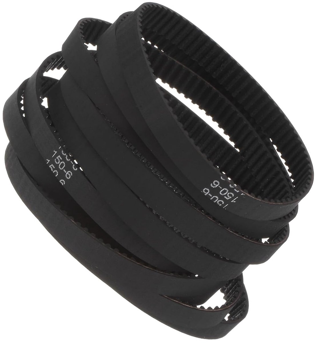 10 stuks tandriemen met gesloten cyclus 2GT - [staplengte 150 mm x breedte 6 mm] rubberen riem 150-2GT-6 voor 3D-printers, 75 tanden, zwart