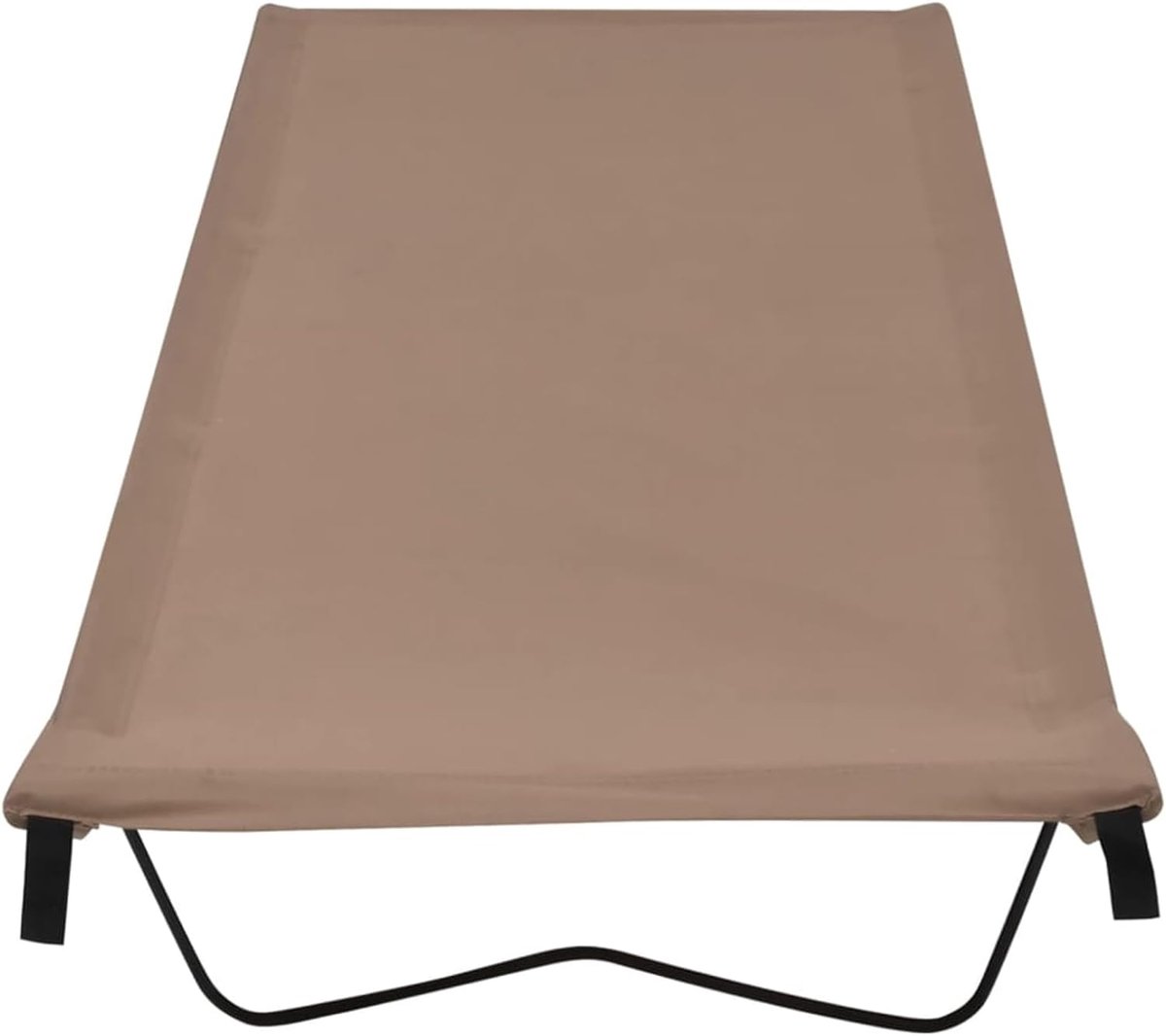 Campingbed, 180 x 60 x 19 cm, Oxford-weefsel en staal, taupe, logeerbed, campingbed, draagtas voor kantoor, camper, overnachting, reizen, tuin 312482