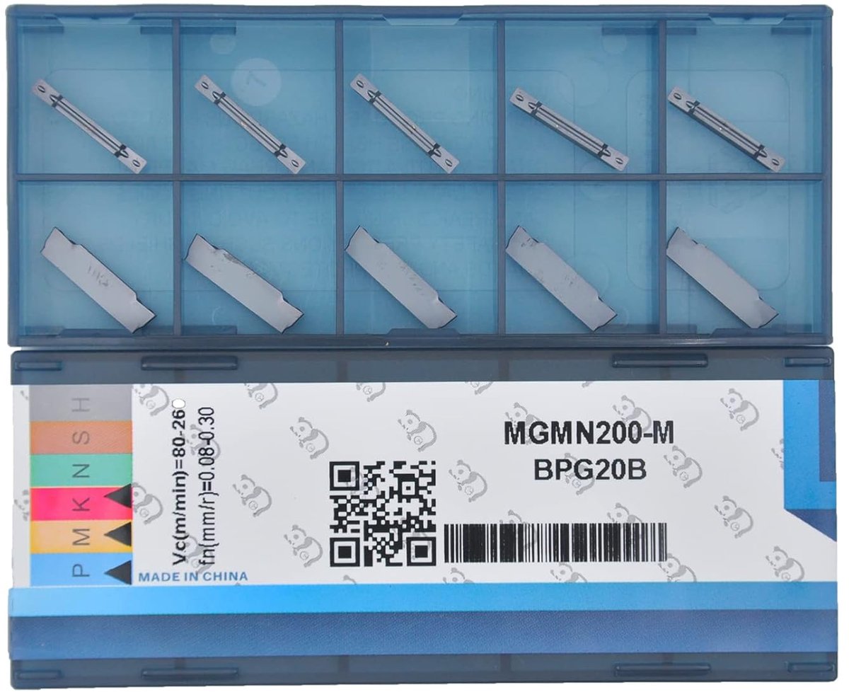 MGMN200-M (2,0mm breed) Voor het afsteken van allerlei werkstukken op een draaibank, MGMN Steekwisselplaten met PVD coating, 10 stks