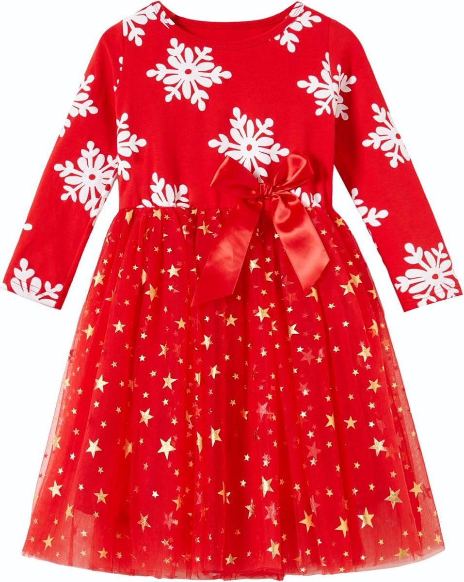 Jurl voor kleine meisjes, Kerstmis, kleine kinderen, lange mouwen, groen tule, tutu, feestjurk, Xmas, prinsesoutfits voor 2-6 jaar
