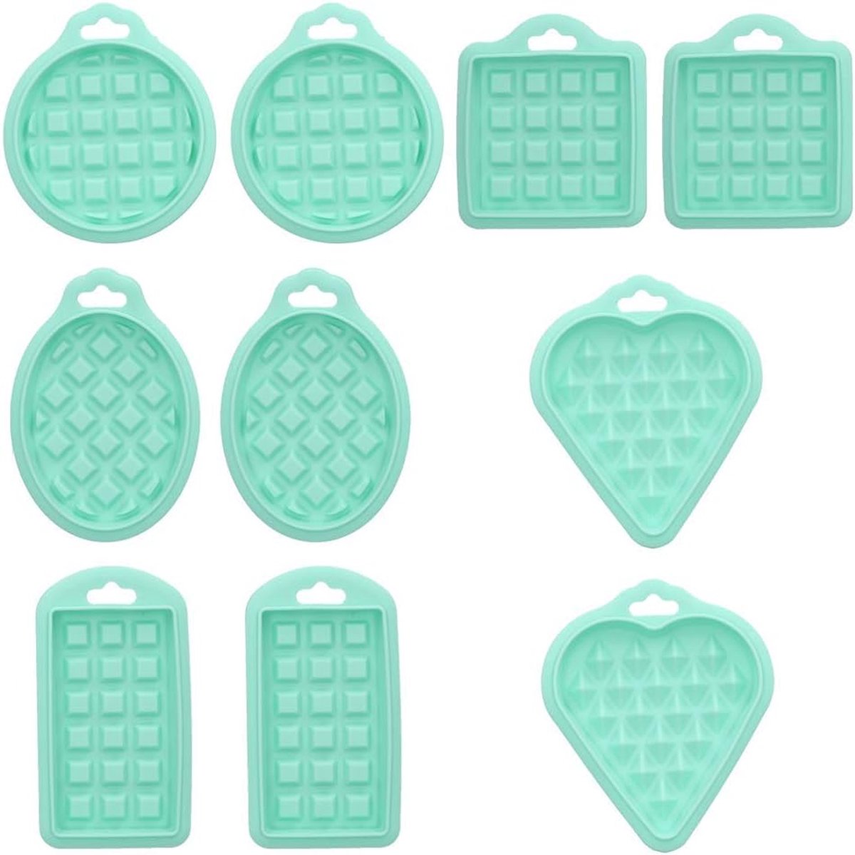 10 stuks siliconen wafel mallen hartvormige mini wafel maker voor bakken benodigdheden
