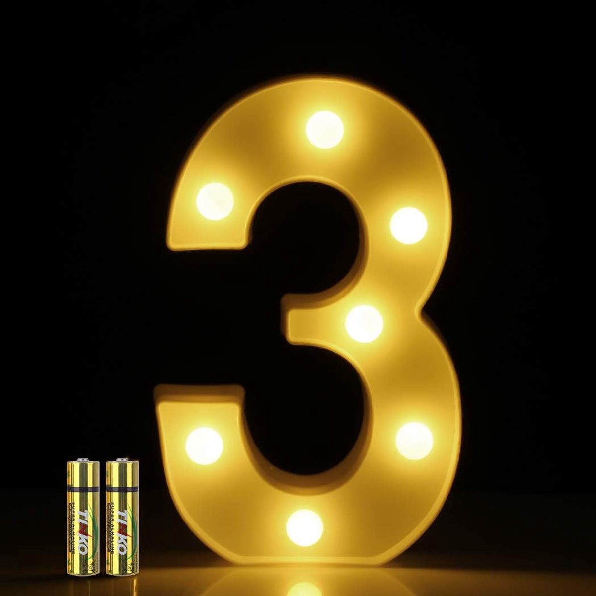 3D, alfabetlamp, letterlamp, letter, verlichte letters, nachtverlichting, decoratie voor verjaardagsfeestje, 3
