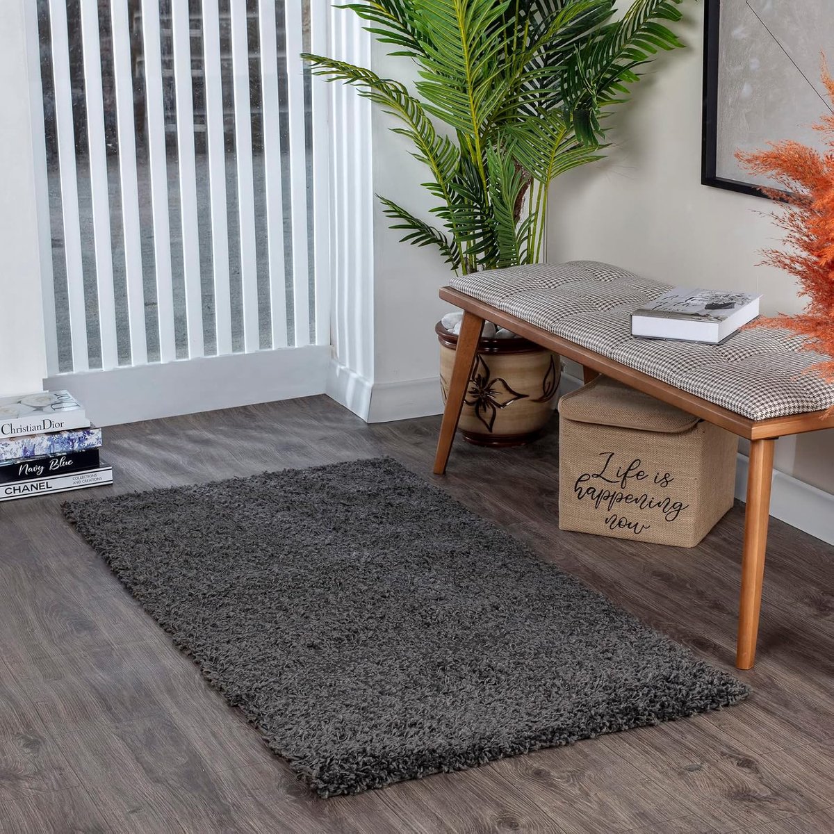 Home Shaggy tapijt - moderne tapijtloper voor woonkamer, eetkamer, zacht ruig tapijt voor slaapkamer - abstract pluizig tapijt, onderhoudsvriendelijk, pluche pool - grote tapijtlopers, 80 x 150