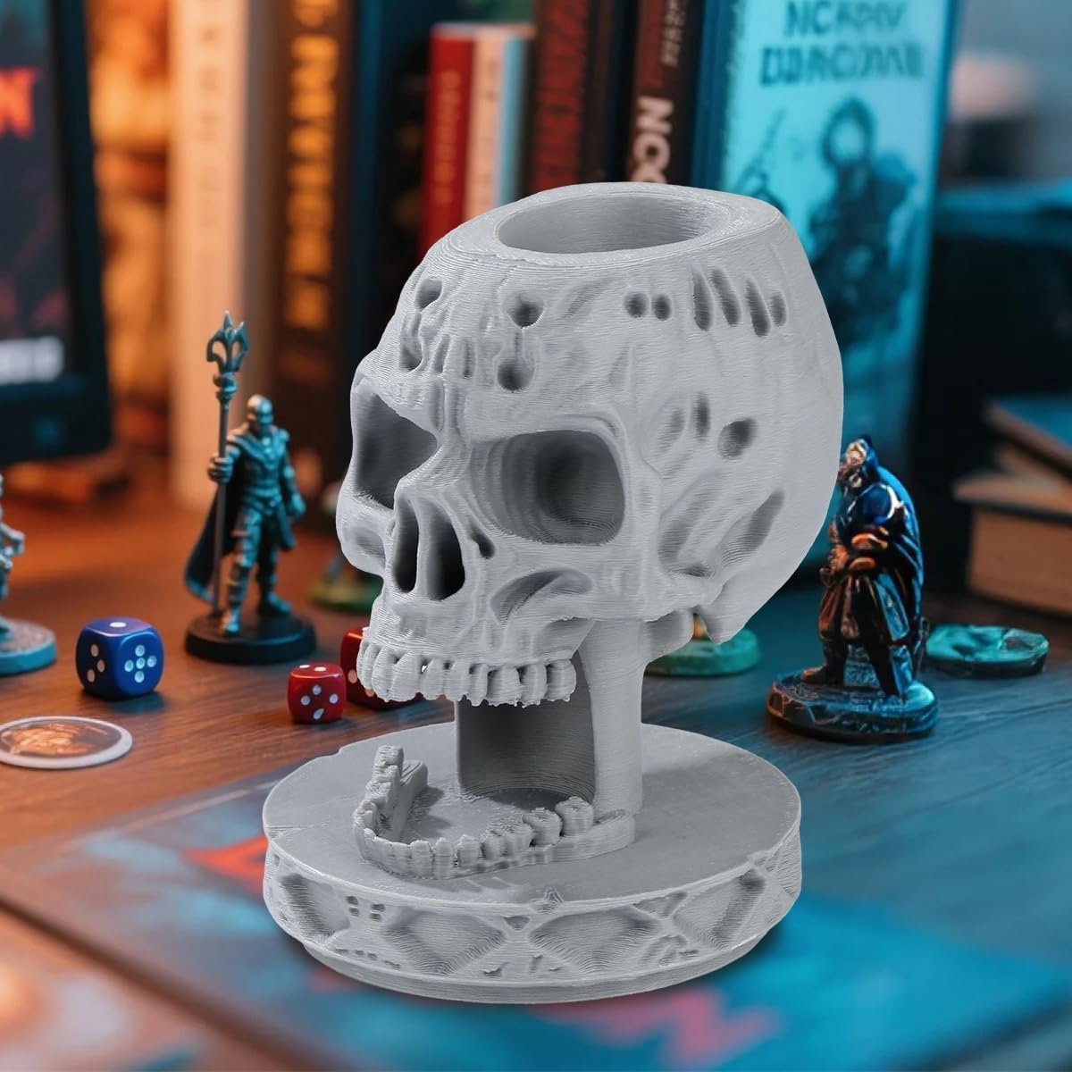 Dice Tower, unieke DND-toren met ingewikkeld ontwerp, perfect DND-cadeau en accessoire voor liefhebbers van tafelblad-RPG, voor RPG-campagnes en spelavonden, duurzaam 3D-harsmateriaal