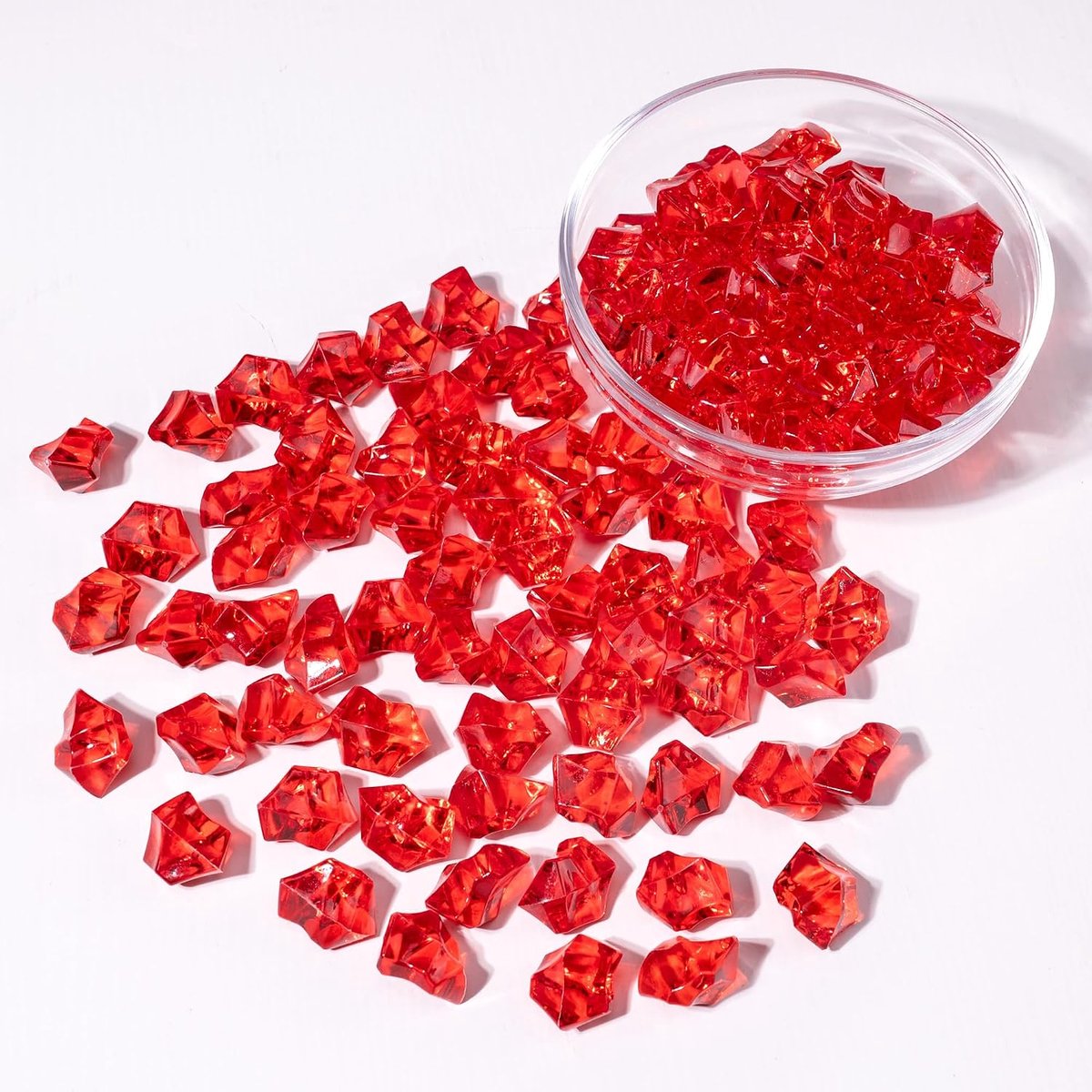 150 stuks acryl diamantkristallen nep verpletterde ijsstenen plastic edelstenen kunstmatige plastic ijsblokjes voor vaasvullers woondecoratie kunst ambachten display aquarium rotsen tafel strooisel
