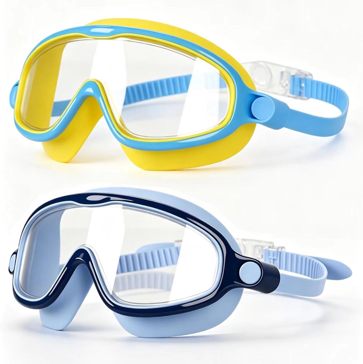 Duikbril voor kinderen, zwembril voor jongens en meisjes, snorkelmasker voor kinderen, 180° panorama, verstelbare siliconen band, anti-lek, duikmasker voor 3-14 jaar