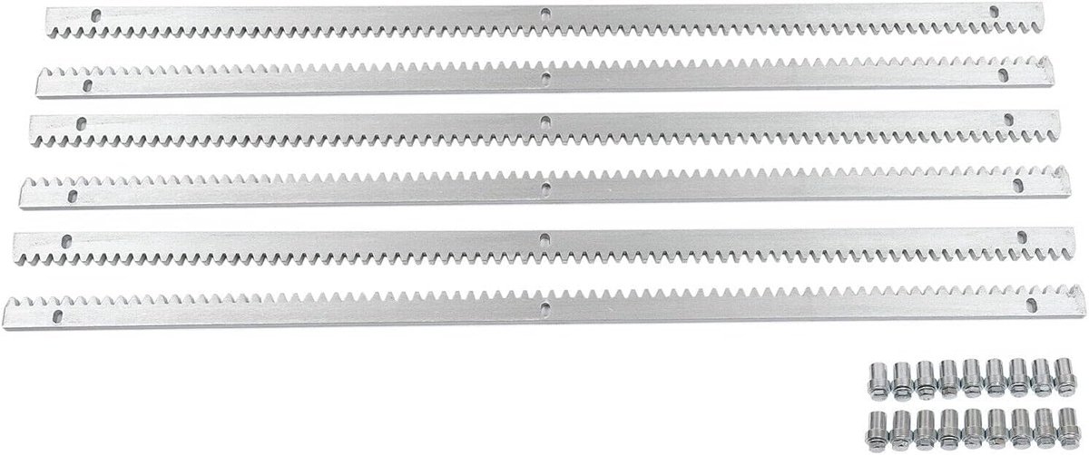 6 x schuifpoorten, tandrail, tandstang voor schuifpoortaandrijving, 2000 kg