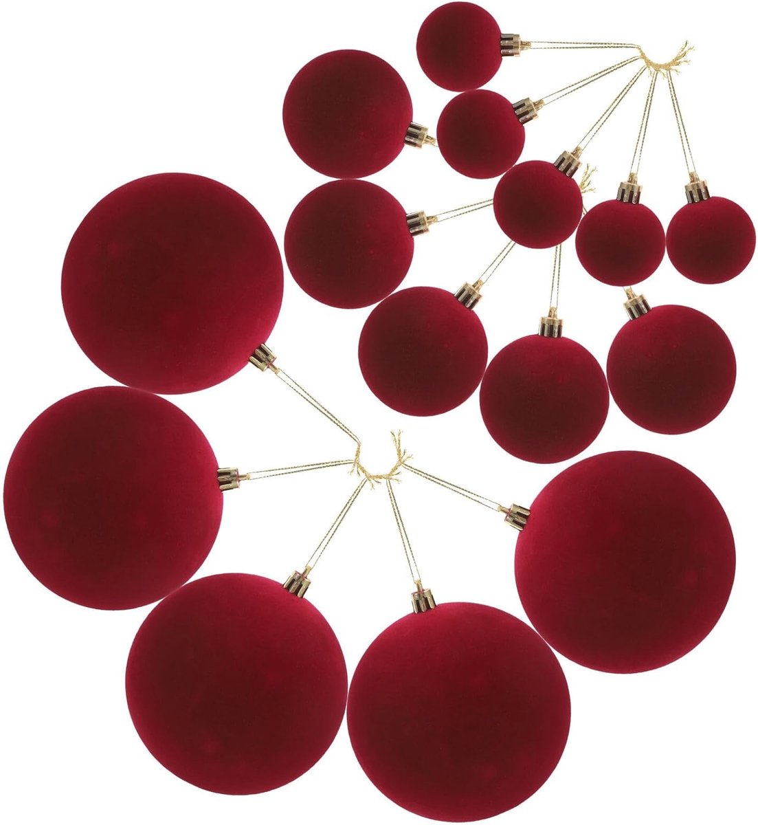 15 Stuks Delige Fluwelen Valentijnsdecoratieballen Lichte Hangende Feestversiering Geschikt voor Boom Krans Plafonddecoratie