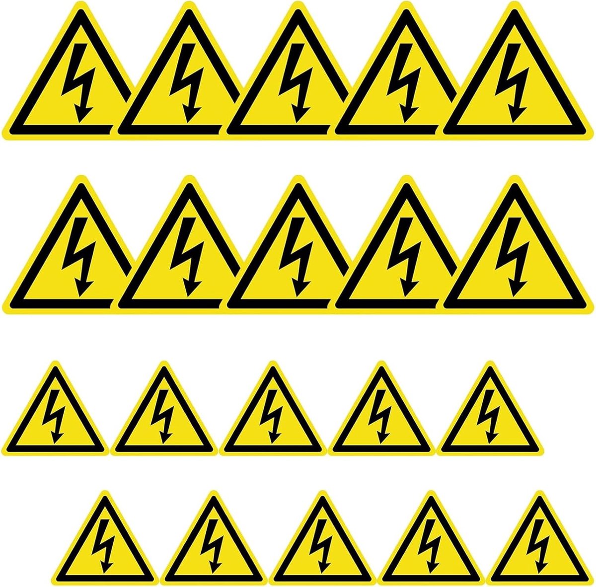 20 Velstickers Pvc-Bordstickers,Zachte Elektrische Gevarenborden,Waterdichte UV Bescherming Veiligheidsbordstickers