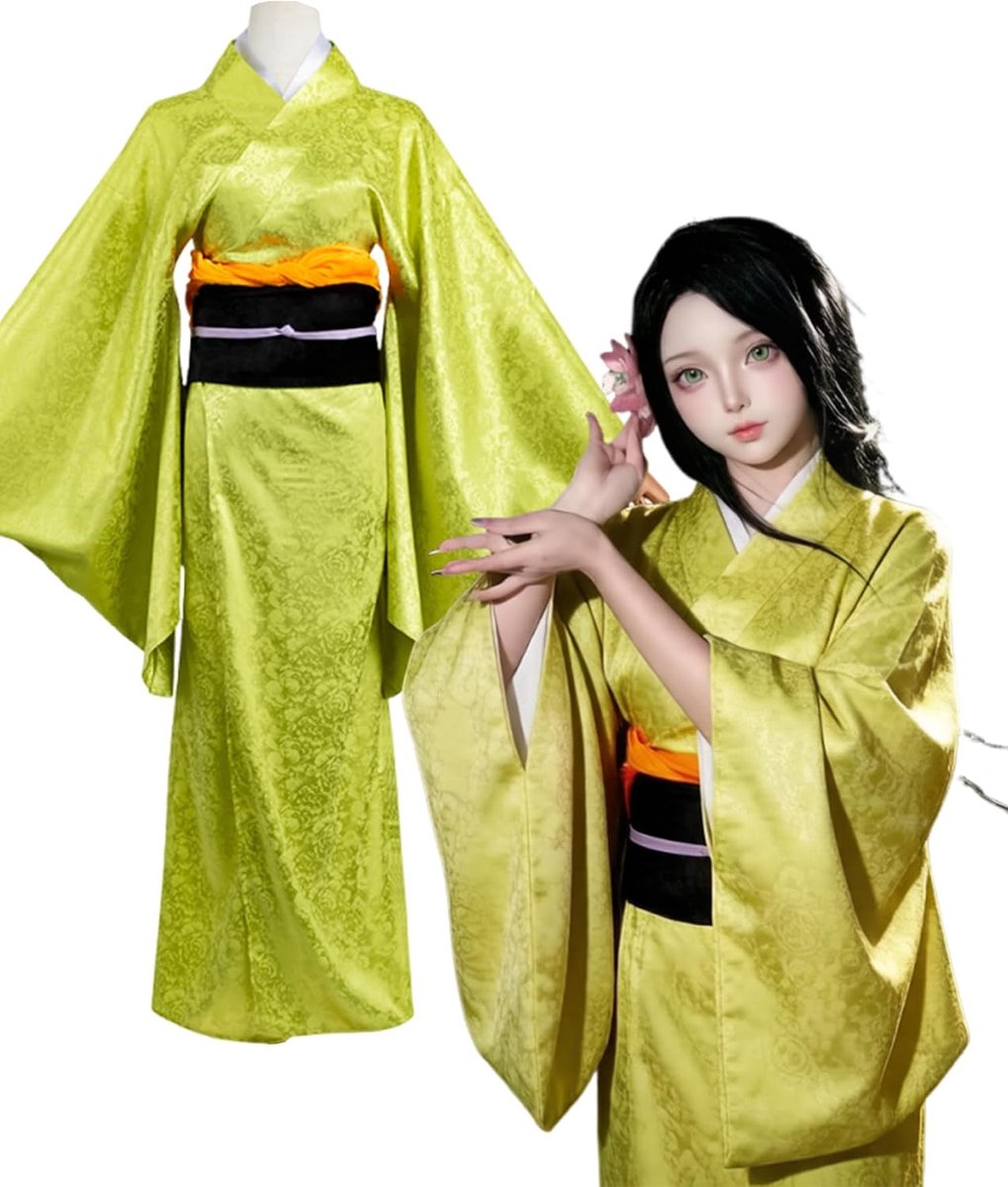 Mitsuri Cosplay Kostuum Kimono Outfit Roze Anime Dames Uniform Halloween Carnavalskostuum