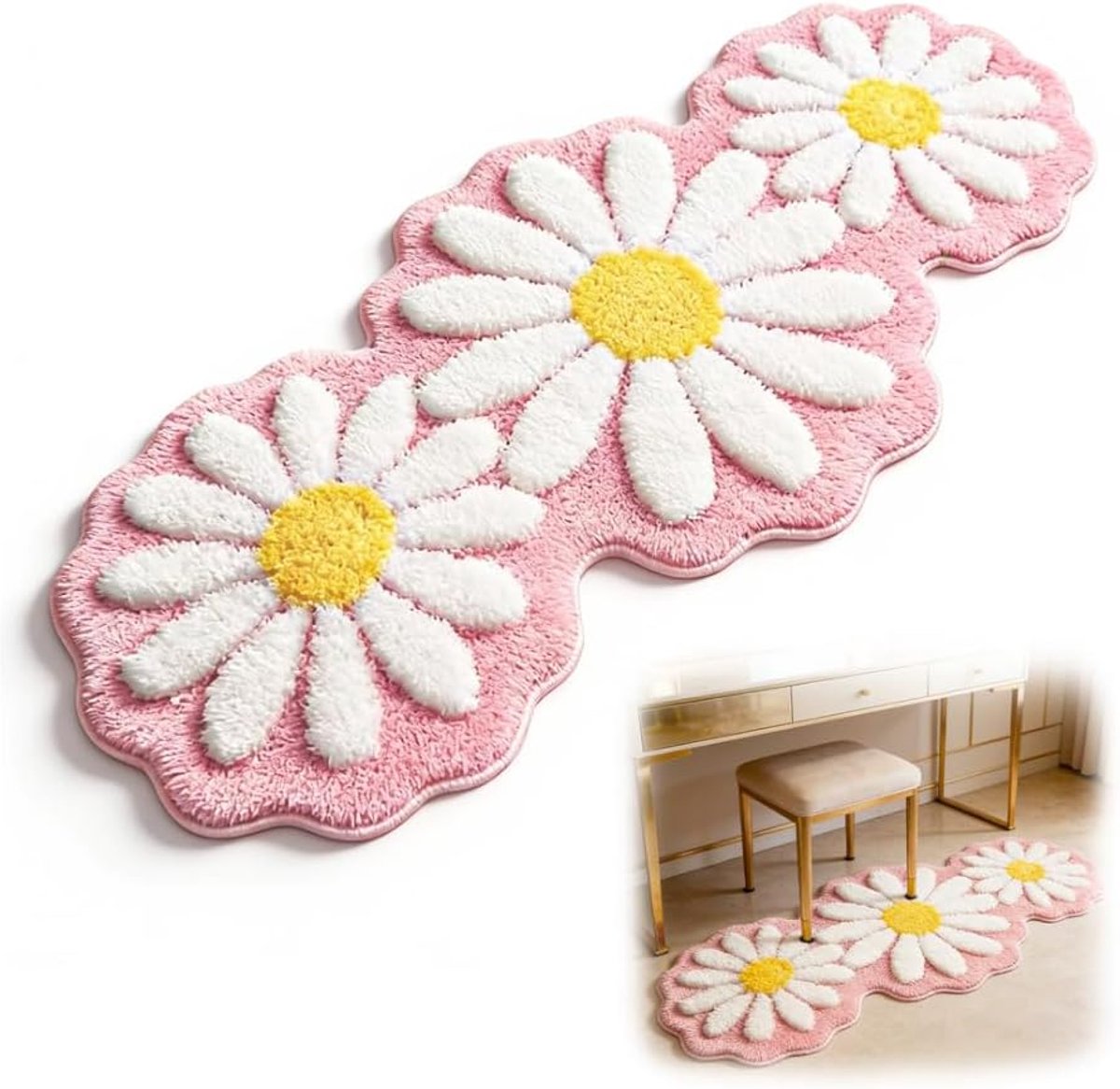 Badmat, roze badmat, absorberende zachte badmat machine wasbaar microvezel grappig badkamertapijt matten decoratief tapijt voor douche slaapkamer keuken