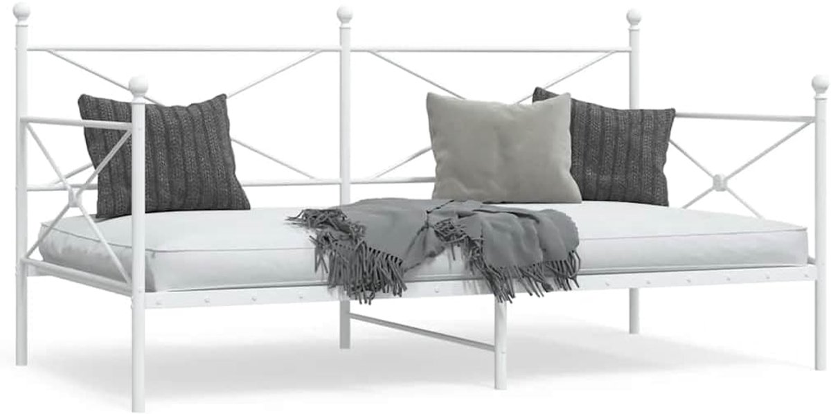 Opbergdaybed met lattenbodem wit 100x200 cm