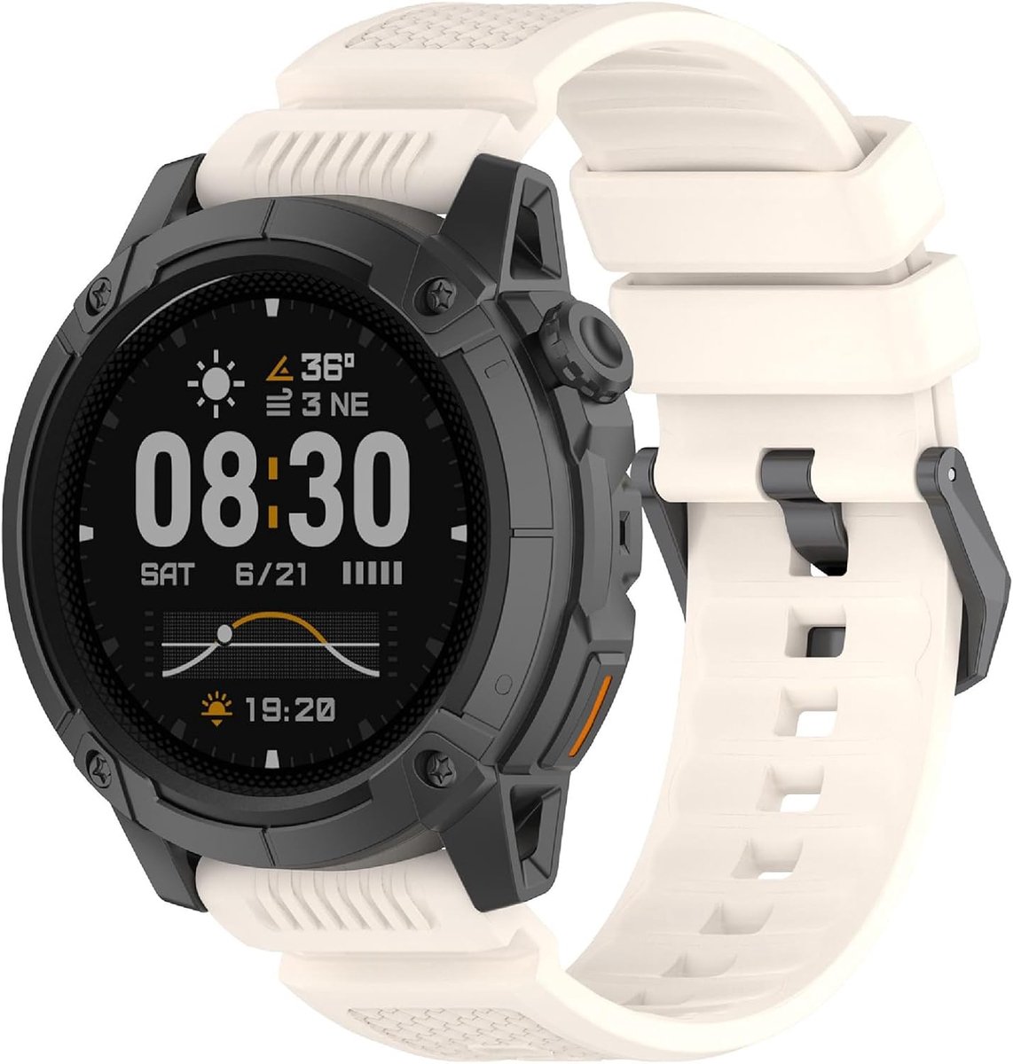 Smartwatchband 22mm - Zacht siliconen - Slijtvast en ademend - Vervangband voor Coros Nomad