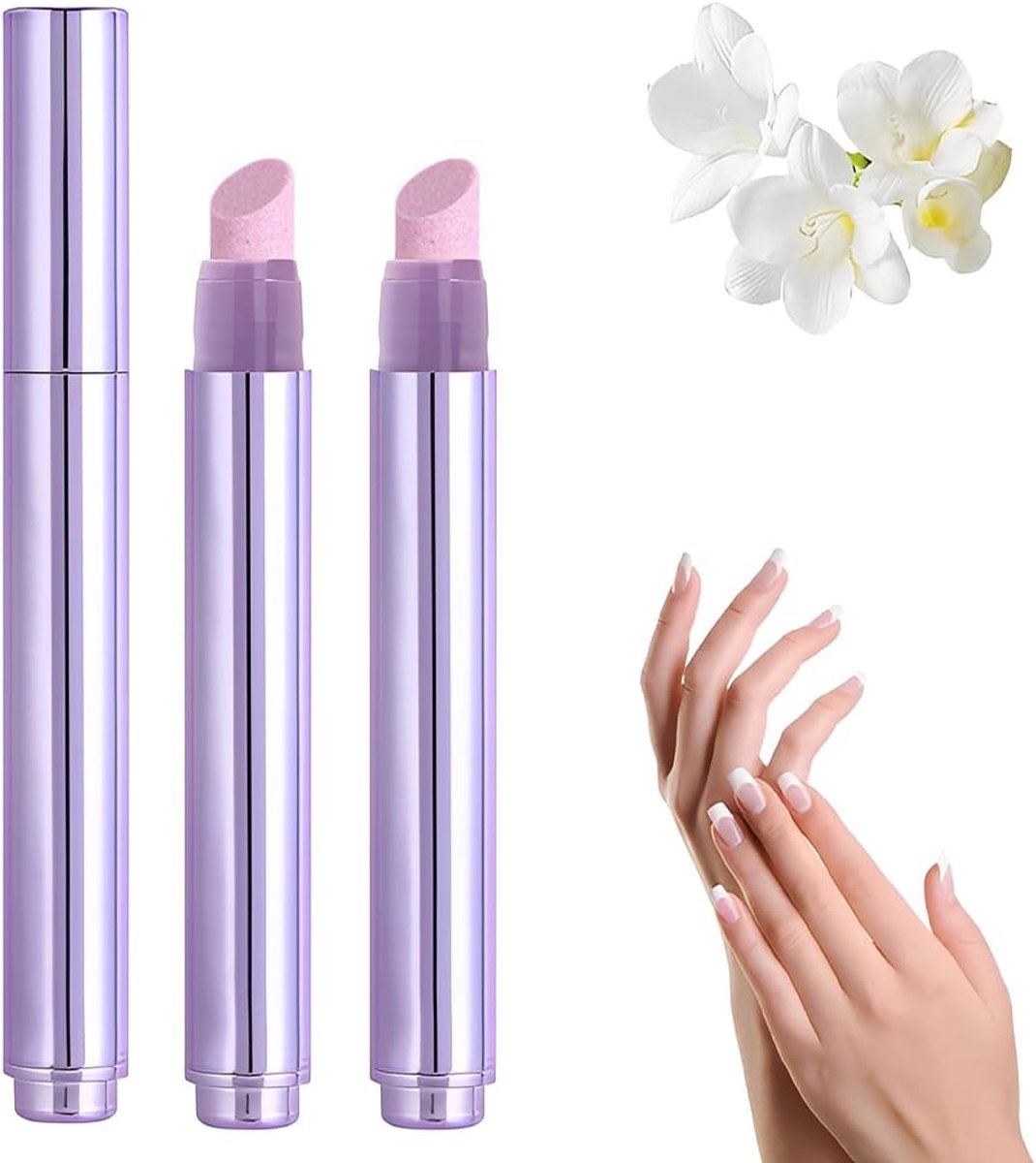 Nagelriemoliestift, nagelriemschuiver oliestift met keramische punt, hydraterende en whitenende nagelriemverwijderaar, voor droge, beschadigde nagels