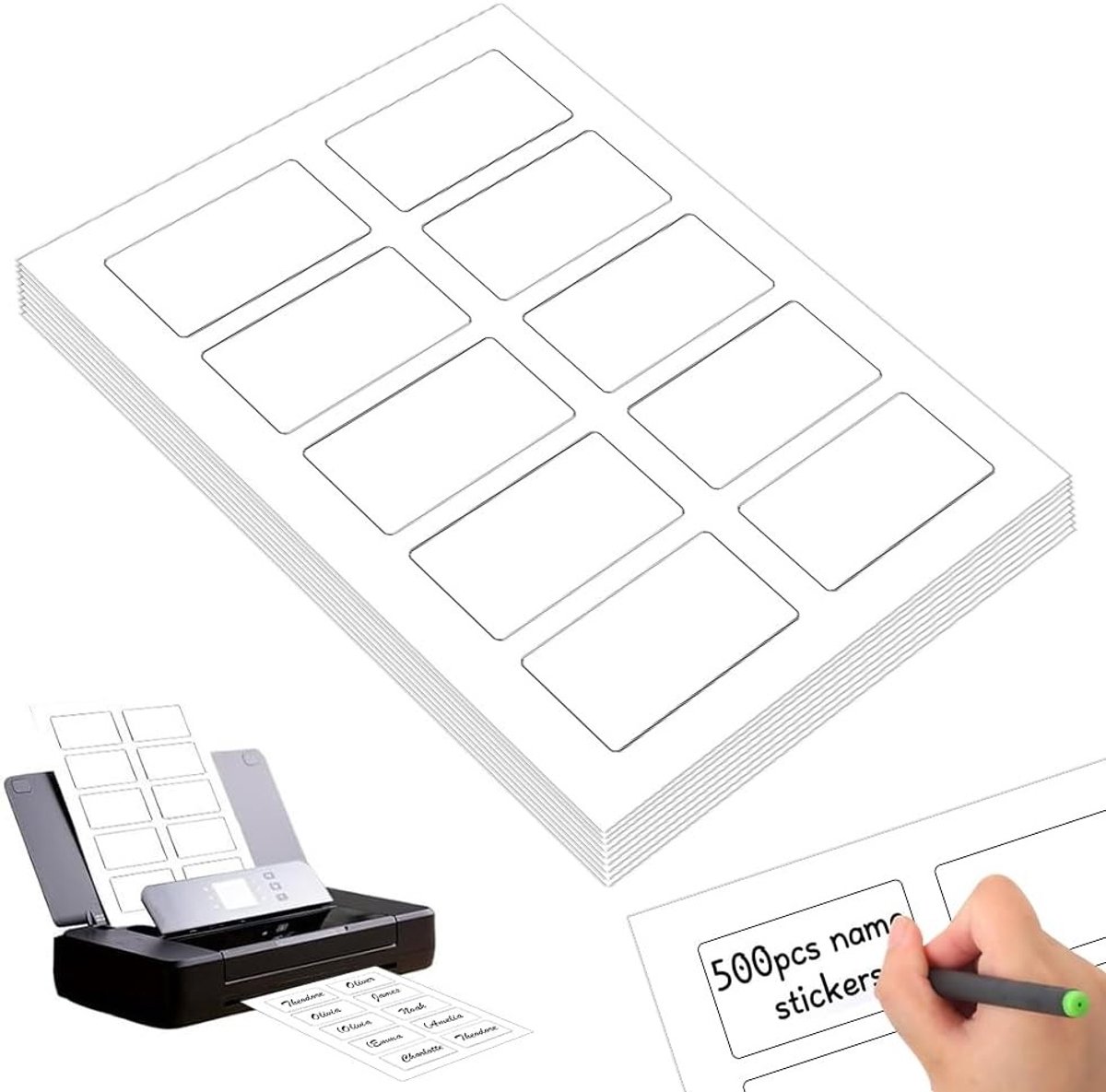 Zelfklevend printerpapier - 20 vellen voor labels, knutselen en kantoorgebruik
