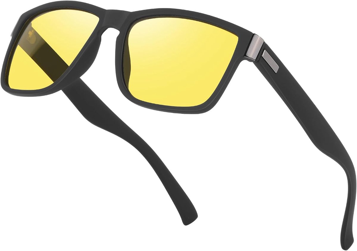 gepolariseerde zonnebril voor heren en dames UV400 bescherming Klassieke vierkante zonnebril Lichtgewicht frame voor autorijden, vissen, reizen, sporten