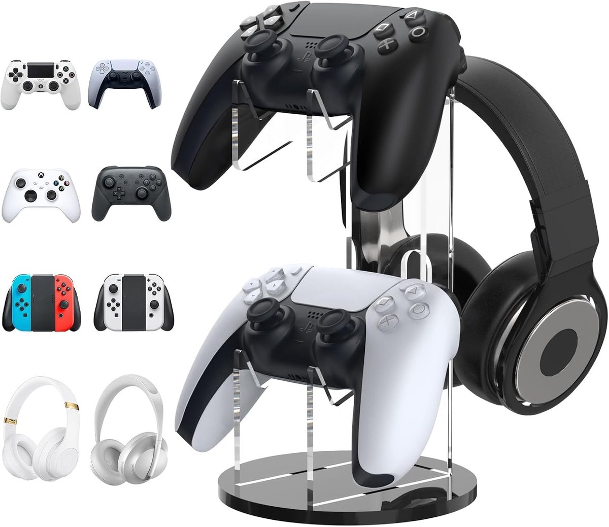 Universele Stand voor Gamepad en Hoofdtelefoon, 2-in-1 Accessoire voor Gamers en Speelplezier