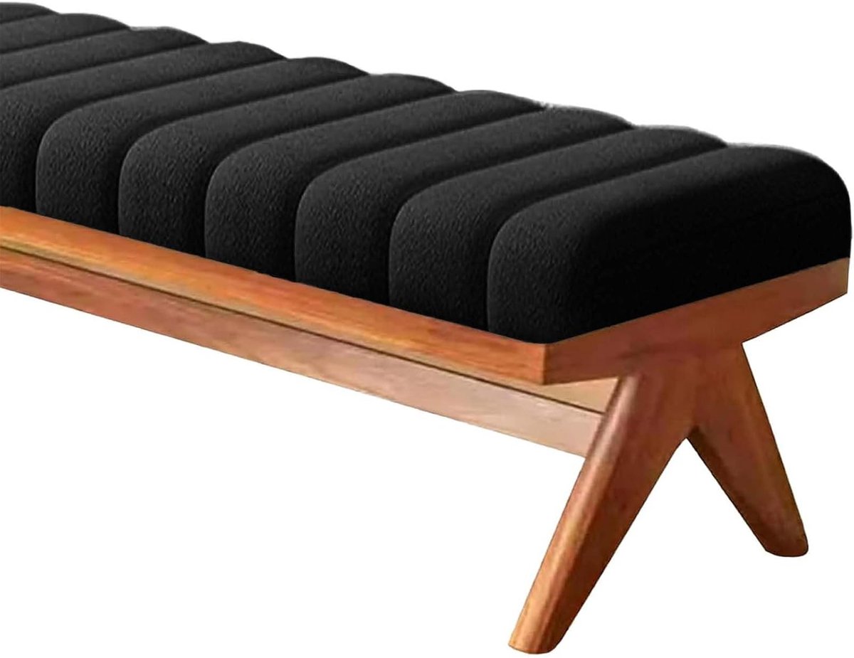 Generisch Bankauflage Bankkissen 120x40 100x40 80x40 160x40 40x40 4.5cm Dick Sitzkissen Bank Indoor Outdoor Abnehmbarem rutschfeste Sitzauflage Bank Gartenbankauflage Sitzpolster,Schwarz,50x165cm