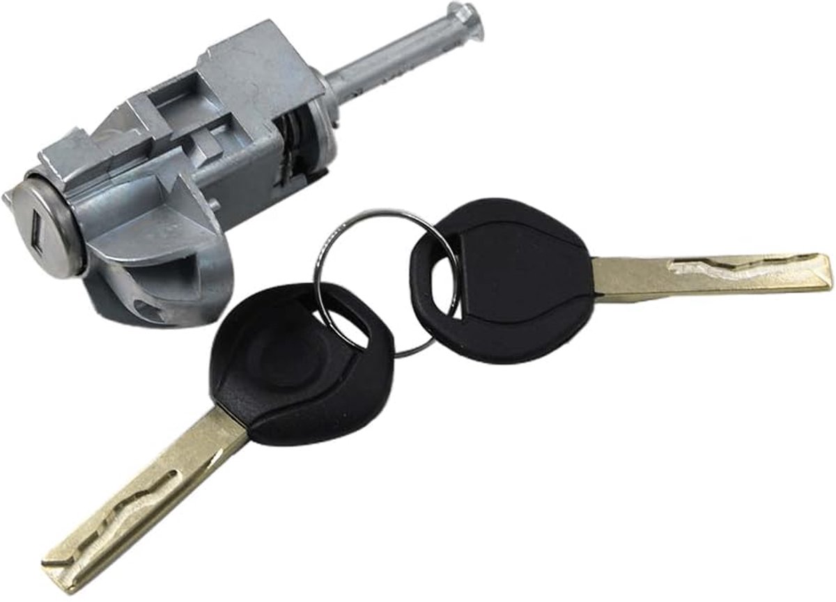 Cilindercilinder 51217019975 bestuurdersdeur slotcilinder met 2 sleutels compatibel met BMW 3 serie X5 X3 E46 4/5-deurs E53 E83 51217019976