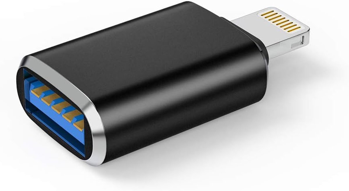 Male naar USB3.0 Vrouwelijke Adapter OTG Kabel voor iPhone 12 11 Xr X XS 8 7 Plus Max Compatibel met iPad Air Pro Mini, Ondersteuning Camera Kaartlezer Muis Toetsenbord Hubs Piano Converter Connect U Disk