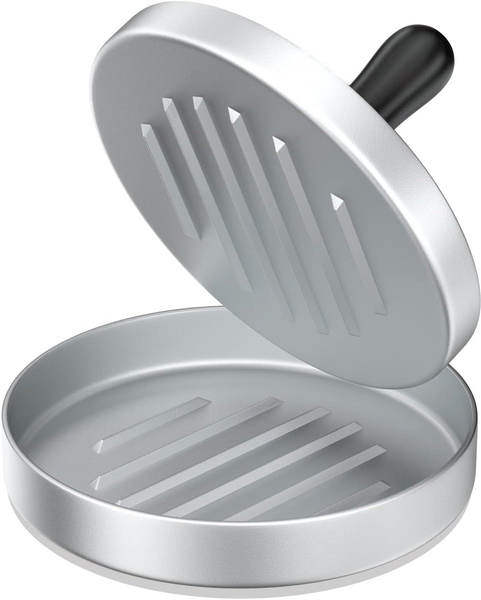Burgerpers, Hoogwaardige Vleespers, Burgerpasteitjespers, Hamburgerpers Van Gegoten Aluminium Voor Heerlijke Hamburgers, Pasteitjes, Bbq, Hamburgerpers Met Antiaanbaklaag
