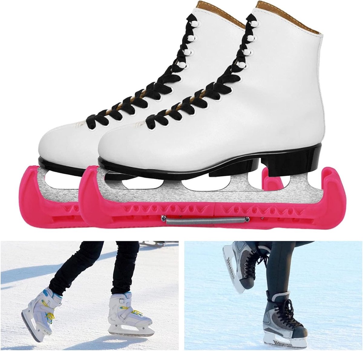 Hockeyschaats Beschermers van Hoge Kwaliteit, Sterke Skateblade Guards, Duurzaam en Betrouwbaar voor IJs- en Ski Sporten (ROZE)