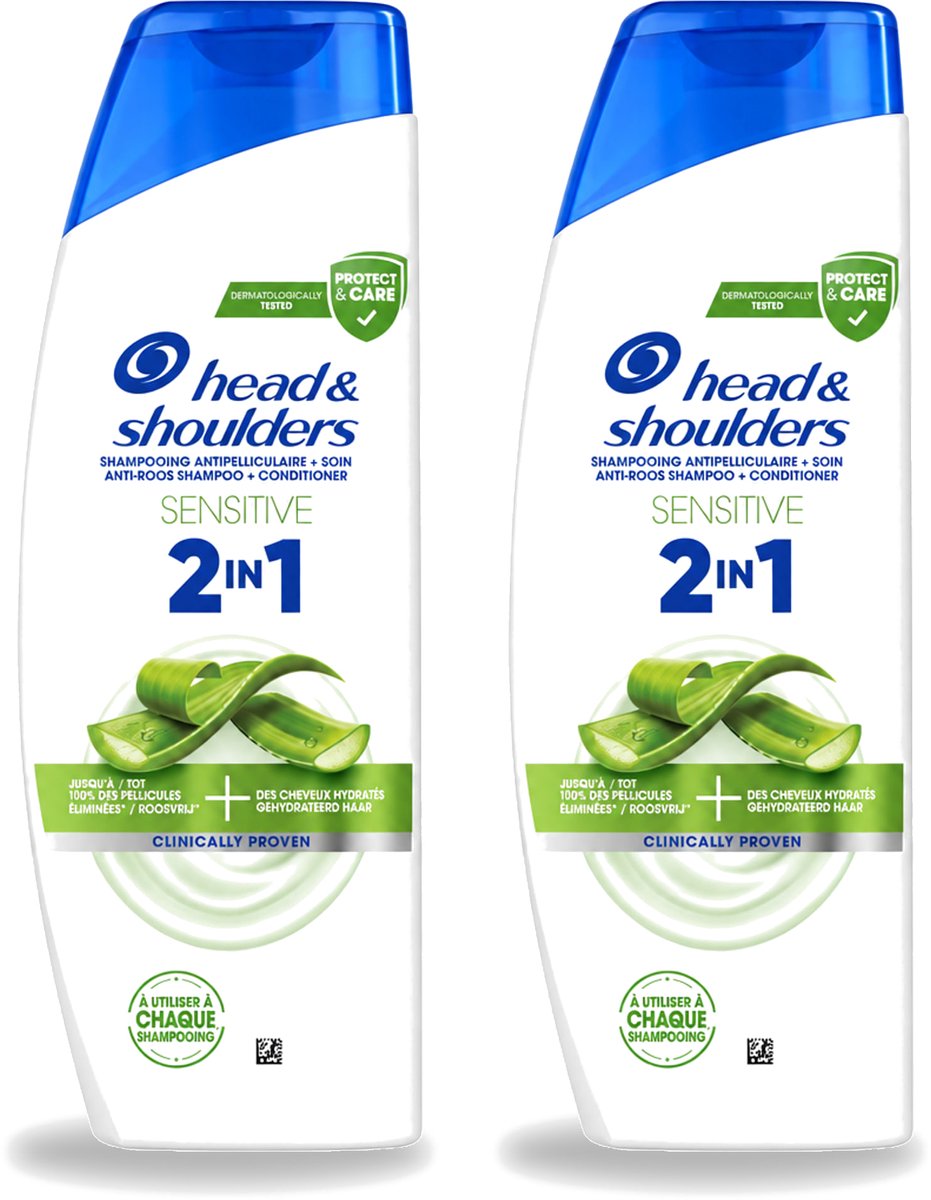 2 x Head & Shoulders – 2-in-1 – Sensitive – 300 ml - Voordeelverpakking - 2 stuks