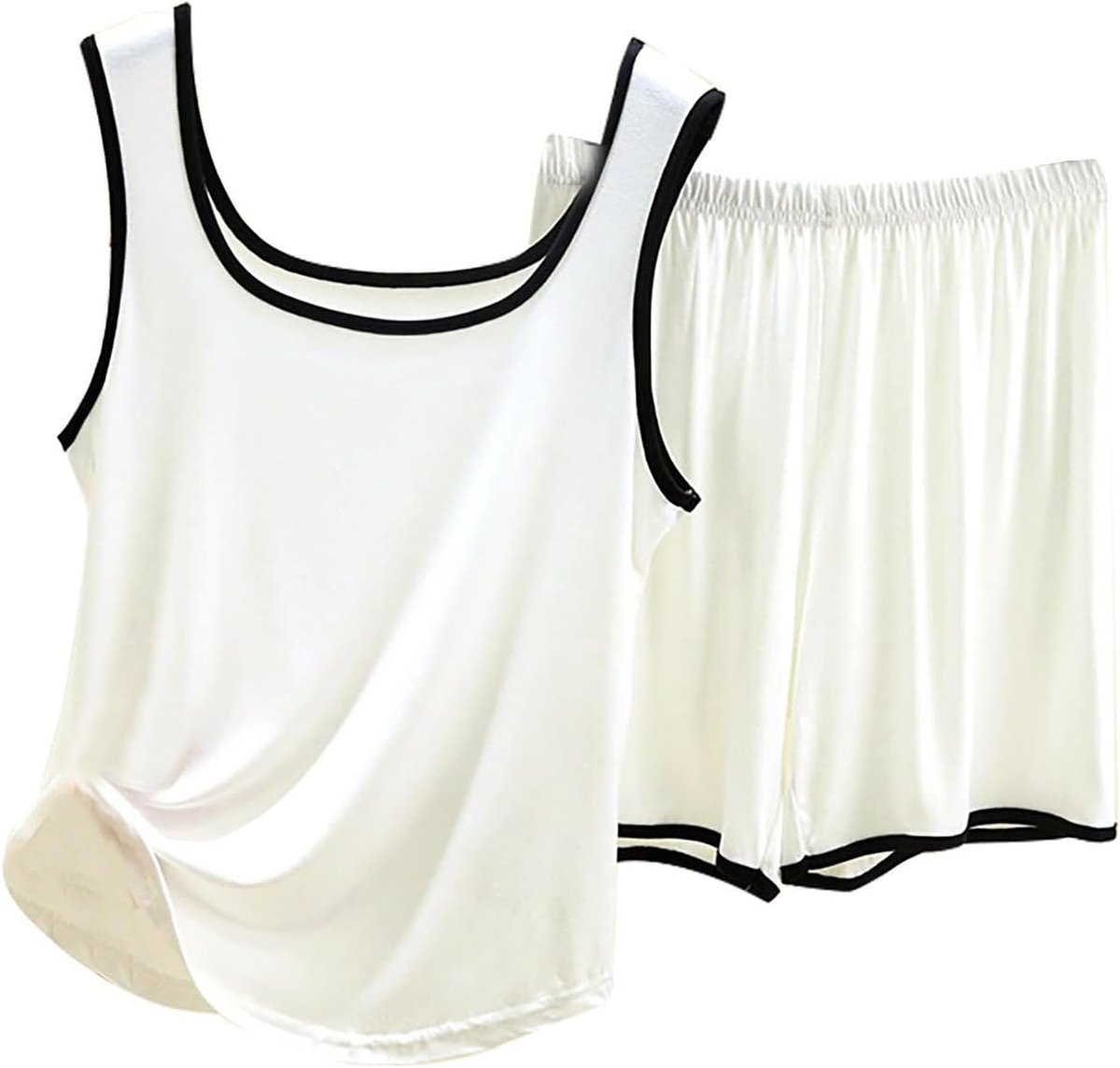 Pyjama voor dames, katoen, shorts, pyjama-set voor dames, satijn,