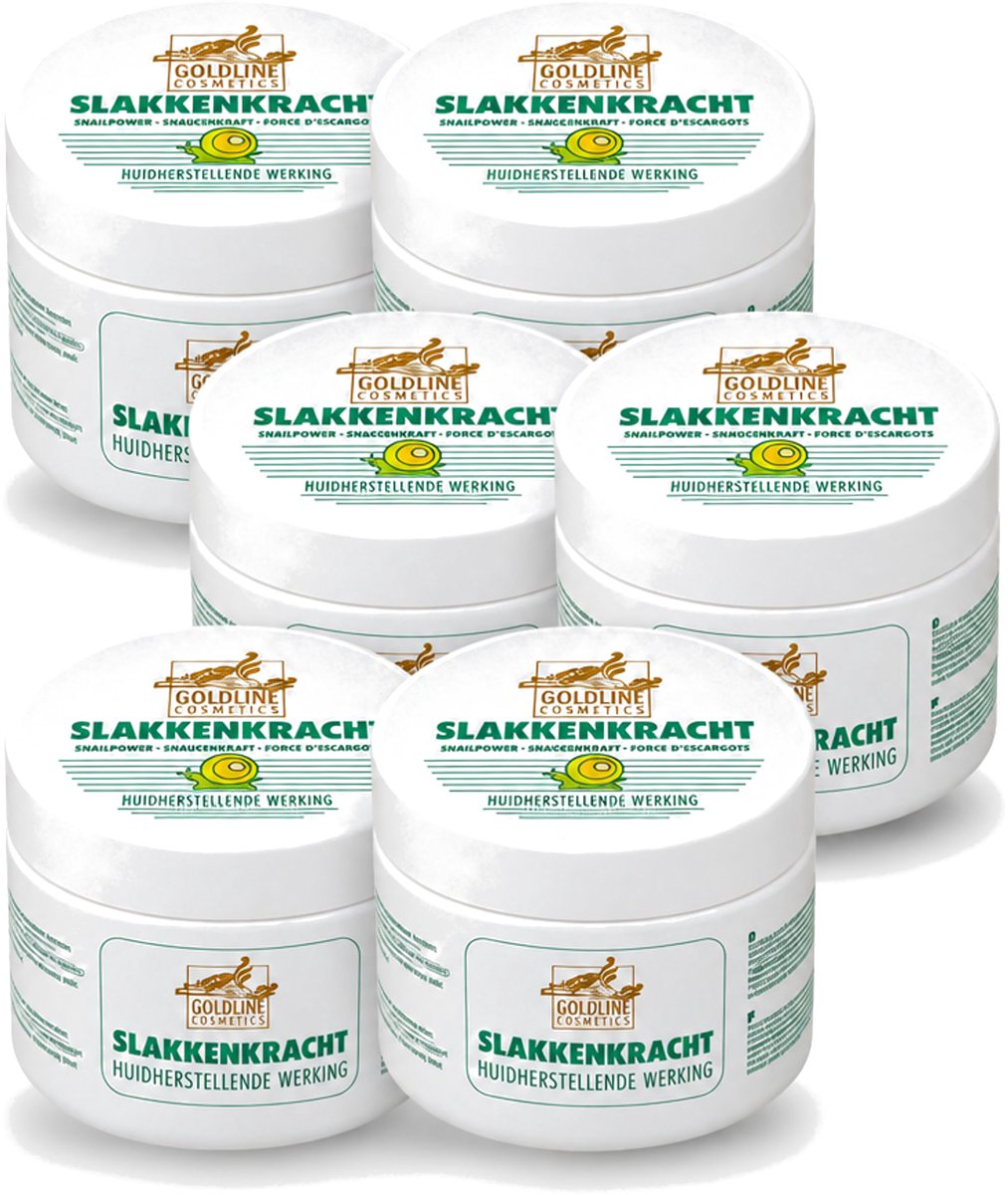 6 x Goldline - Bodycrème - Slakkenkracht - Huidverzorging - Verzachtend - 250 ml - Voordeelverpakking - 6 stuks