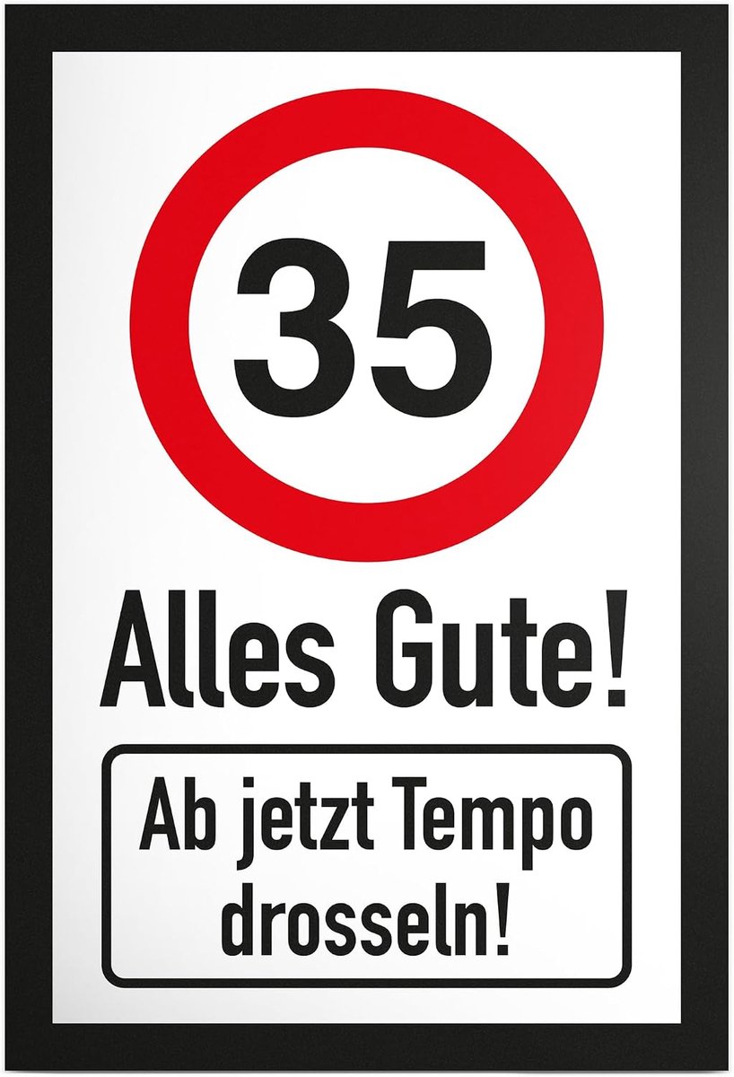 35 Tempo smoors, plastic bord - Alles Gute, Geschenk 35. Verjaardag, cadeau-idee Verjaardagscadeau vijfen drie-misten, verjaardagsdeco/partyaccessoires/verjaardagskaart