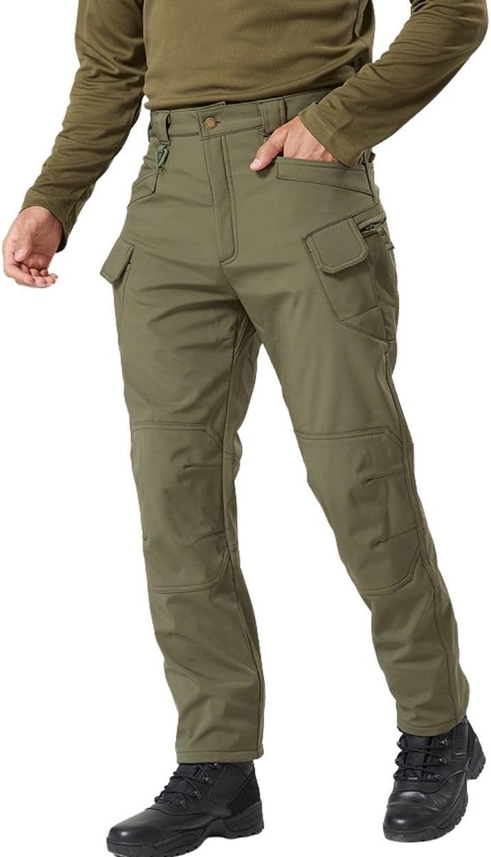 Wandelbroek voor heren, waterdichte softshellbroek, outdoorbroek, warm gevoerd, skibroek, winddichte thermobroek, winter, trekkingbroek, wandelen, kamperen, klimmen