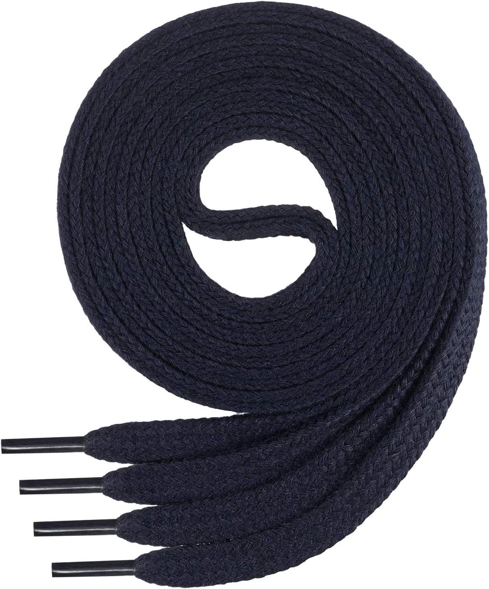 Ficchiano platte veterschoenen, 100% katoen, voor sneakers en sportschoenen, zeer scheurvast, ca. 7 mm breed, 45 cm - 200 cm lengte I Made in Europe