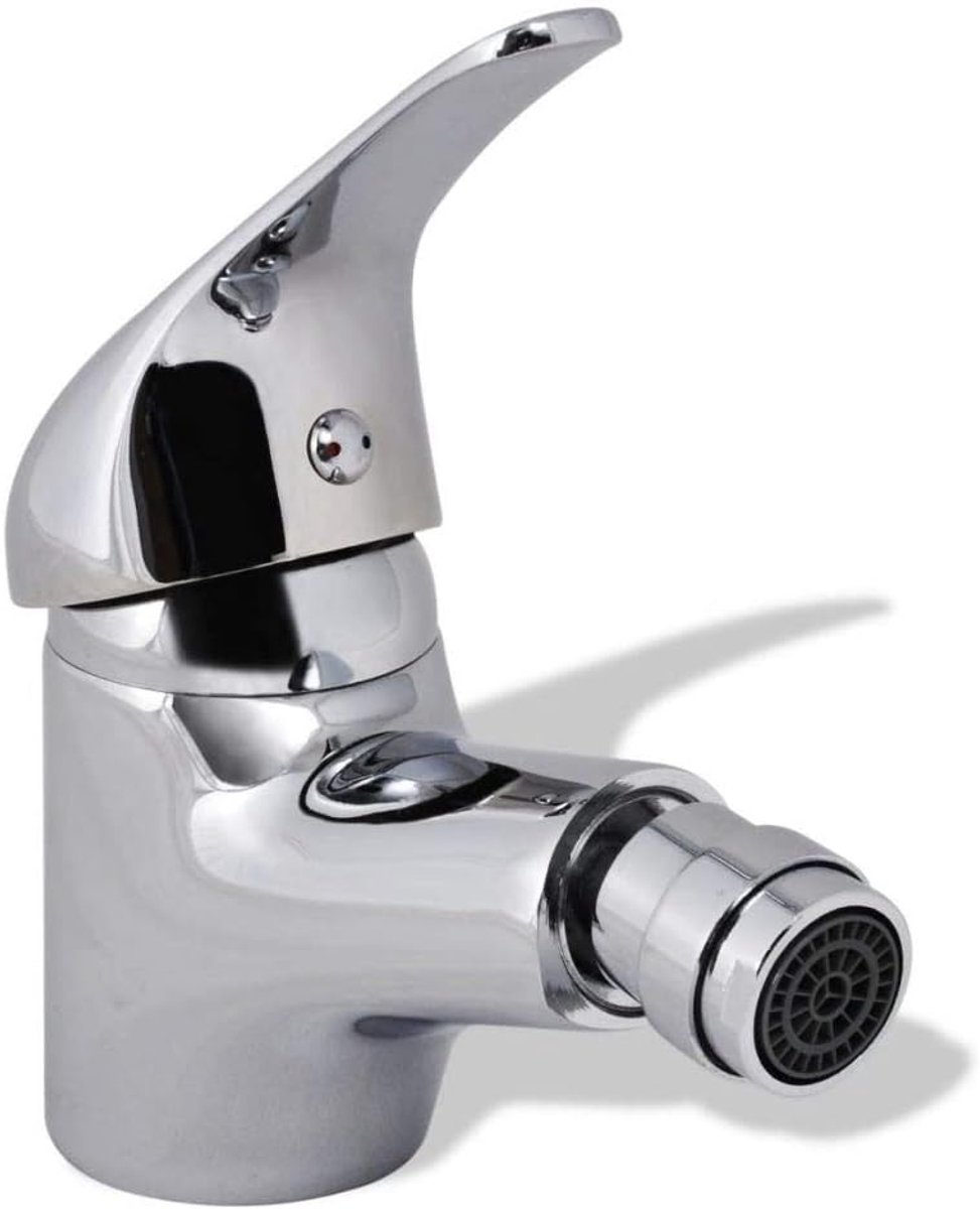 Bidetkraan badkamer bidet eengreepsmengkraan verchroomd kraan van zinklegering 13 x 12 cm