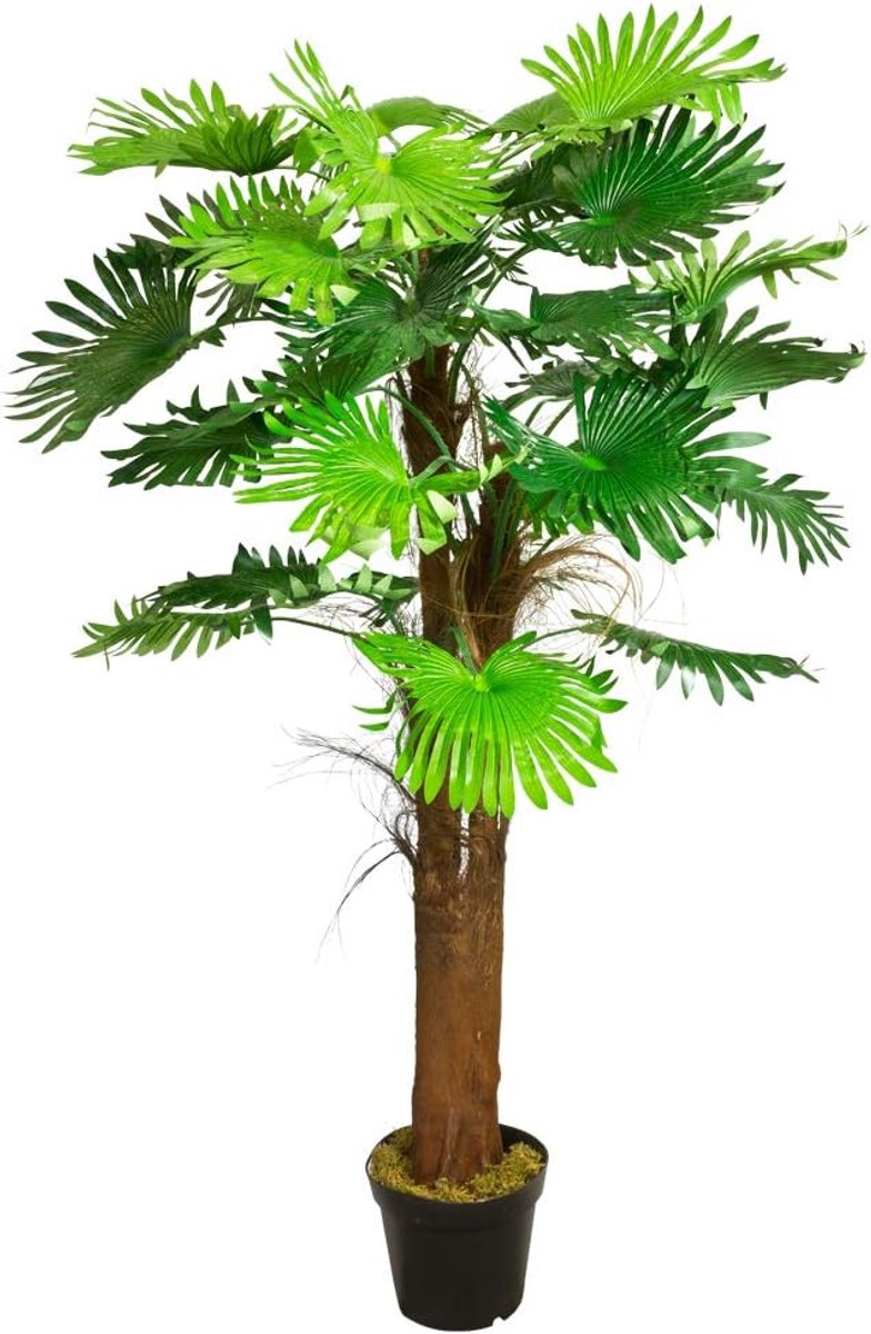 Palm palmboom waaierpalm kunstplant kunstboom kunstmatige plant 180 cm