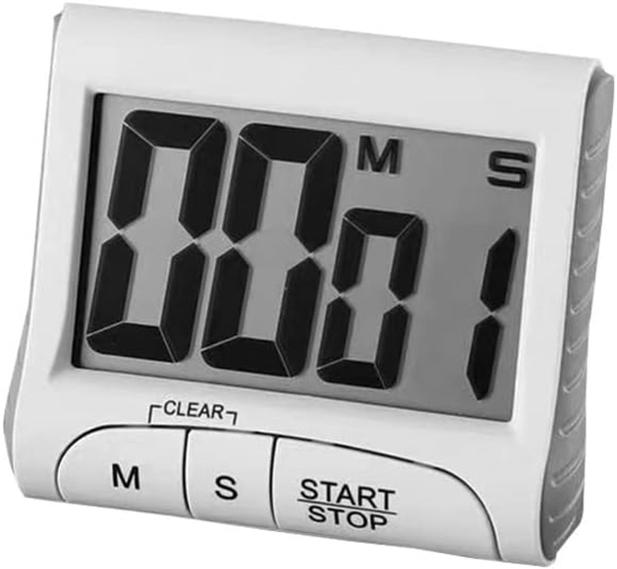 Timer, countdown, magneethouder, count-up, stopwatch, groot display, digitale keuken, accessoires, korte wekker, wit