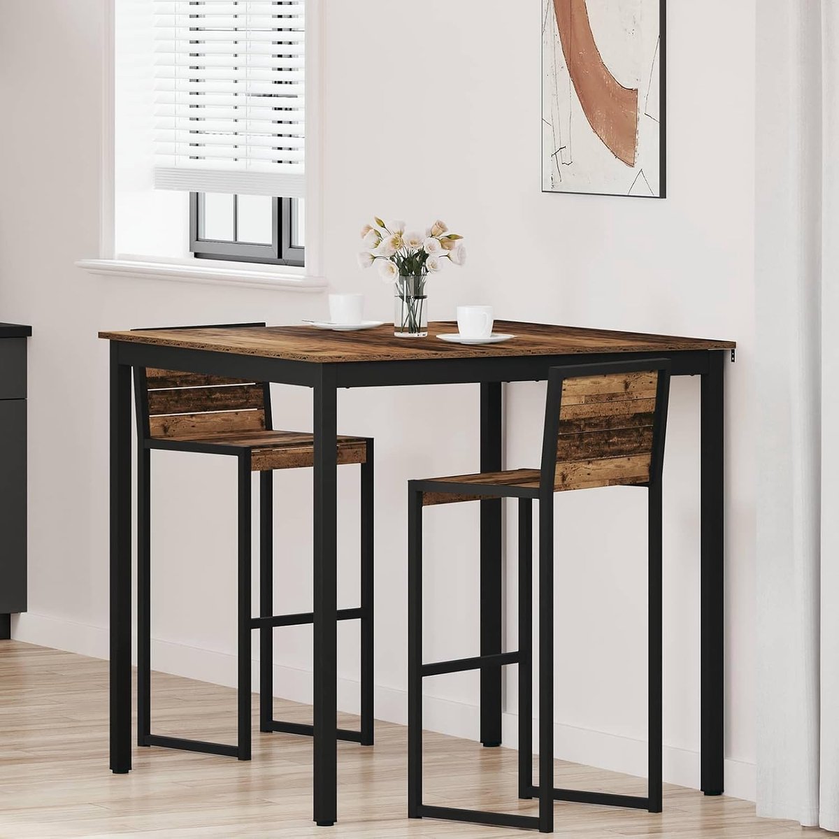 Hout Rechthoekige eettafel Eettafel Oud hout 110x110x105 cm