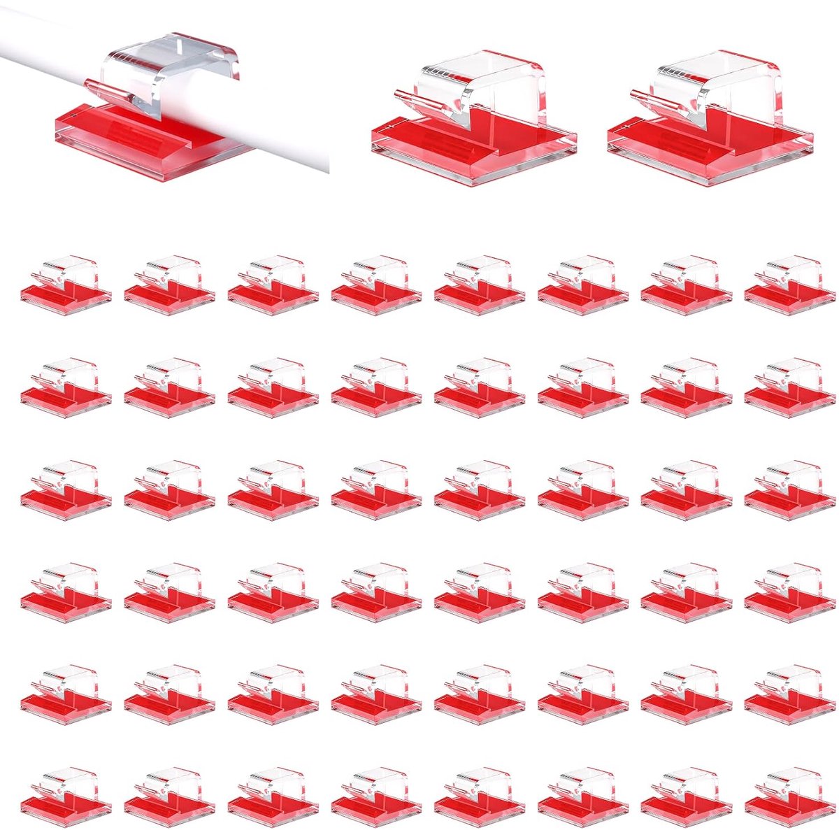 Kabelclips, zelfklevend, voor binnen en buiten, kabelhouder voor bureau, lichtkettingen, kabelmanagement, kabelorganizer, kabelbevestiging, universum