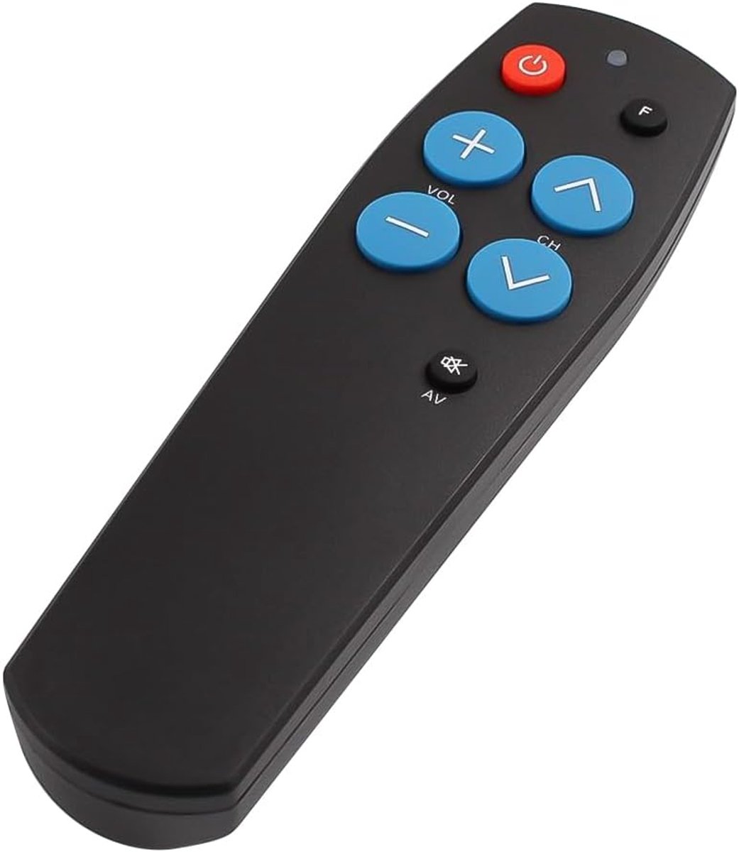 Afstandsbediening, tv met grote knoppen, eenvoudig te bedienen en in te stellen, universele afstandsbediening voor senioren, voor tv en kabel