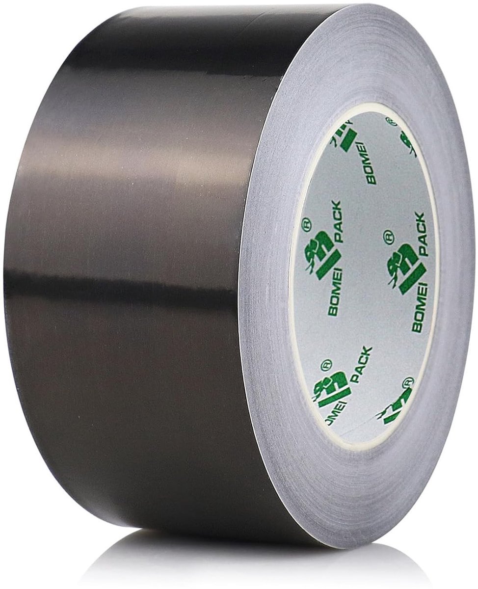 Zwarte aluminium plakband 50mm x 50m - hittebestendig tape voor isolatie, afdichting en reparatie