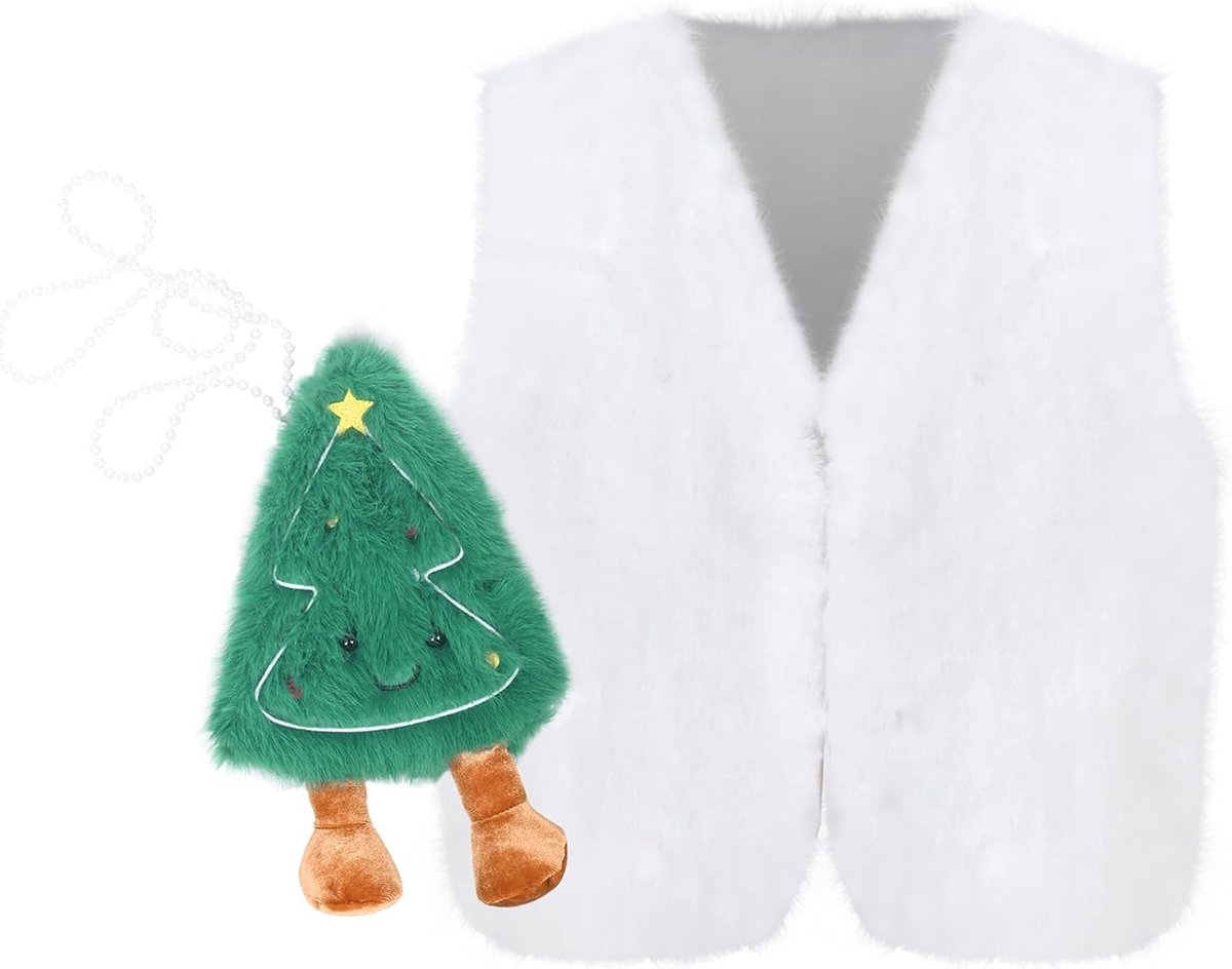 2 stuks Stel Wit Nep bont Kaap Zak Bolero Haal je schouders op Kerstmis Vakantie Warm Winter 5-12 jaar