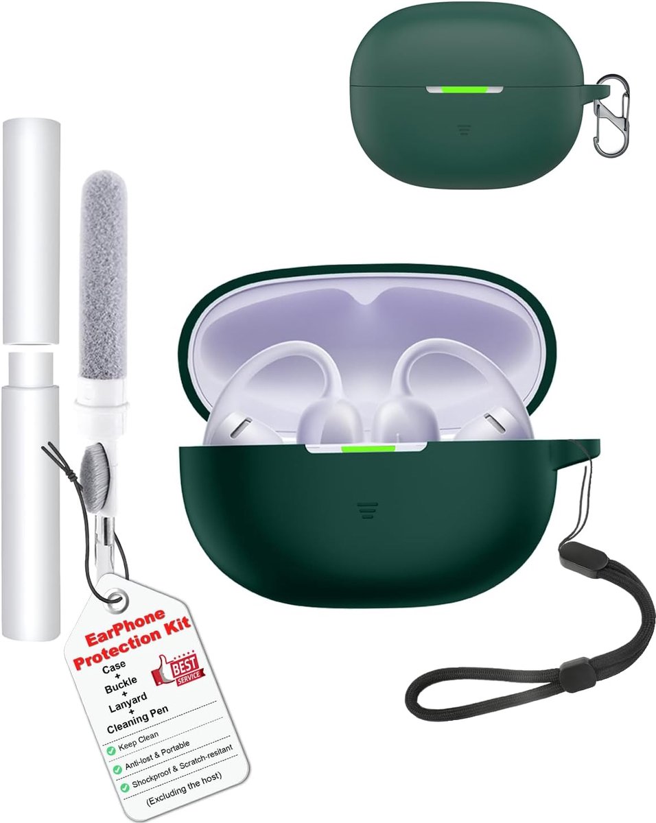 Hoes voor SHOKZ OpenDots Air HyperSpeed - stootvaste krasbestendige beschermhoes case, dun, zacht, vingerafdrukbestendig, volledige bescherming, compatibel met draadloos opladen