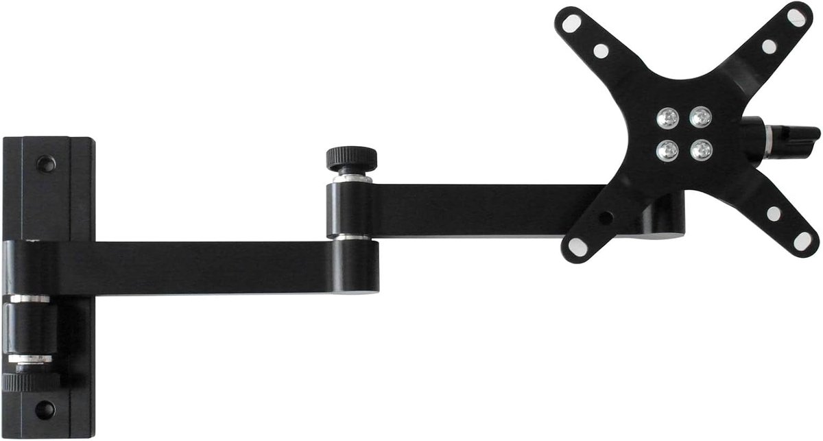 TV muurbeugel - voor 10'-32' inch LED LCD OLED monitor TV - draaibaar en kantelbaar - ook voor kampeerwagens - VESA 75 100 zwart Model: L52B