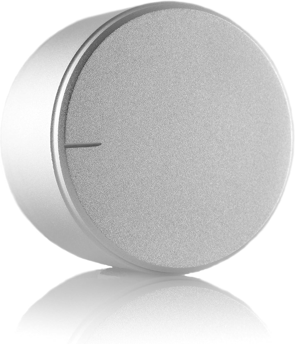 Aluminium 38x22 audio draaiknop aluminium massief zilver 6mm potentiometer knop aluminium knop