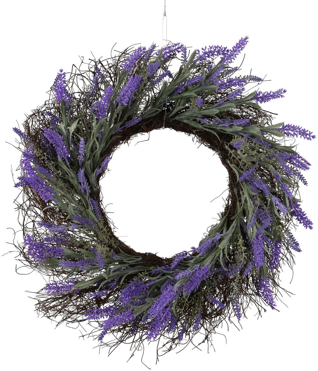 Kaemingk Krans met Lavendel Ø55 H10 cm - Kunstbloemen