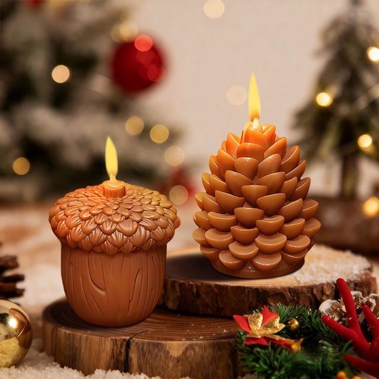 Mallen, 3D Kaars Mallen Thanksgiving Hars Mold Zeep Schimmel voor Hars Gieten & Kaarsen Maken (Pinecone) — afbeelding 4